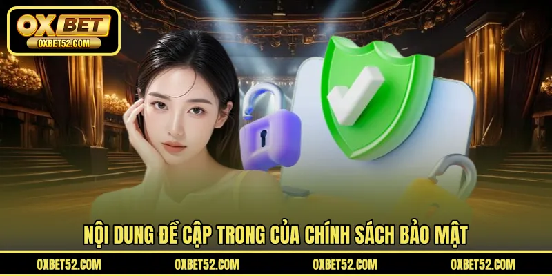 Nội dung đề cập trong của chính sách bảo mật